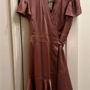 Chic Mauve Midi Wrap Dress NWT Sz S